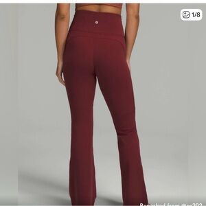 lululemon athletica  grove High-Rise Flare Pants in Burgundy